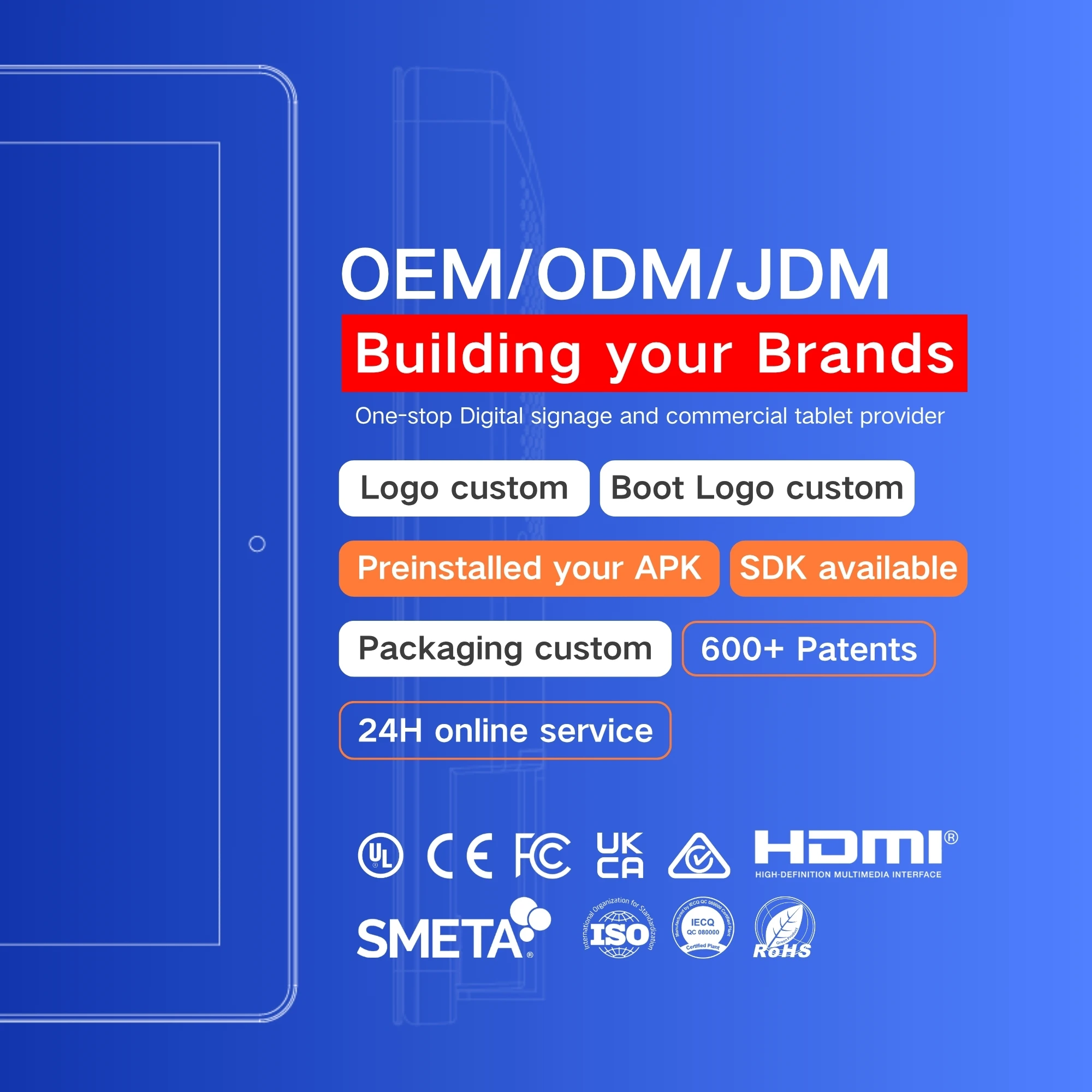 21.5 بوصة تصميم نحيف جدار جبل CMS برنامج شاشة Lcd Android14 لافتات عرض الإعلان اللوحي للإعلان عن المصعد