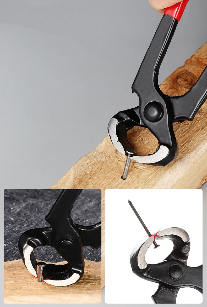 Multifunktionale Nagelzange, Schneidezange, Holzbearbeitungs-Heftklammerzange, Nagelentferner, Crimpzange, Nagelzieher – Detail 9