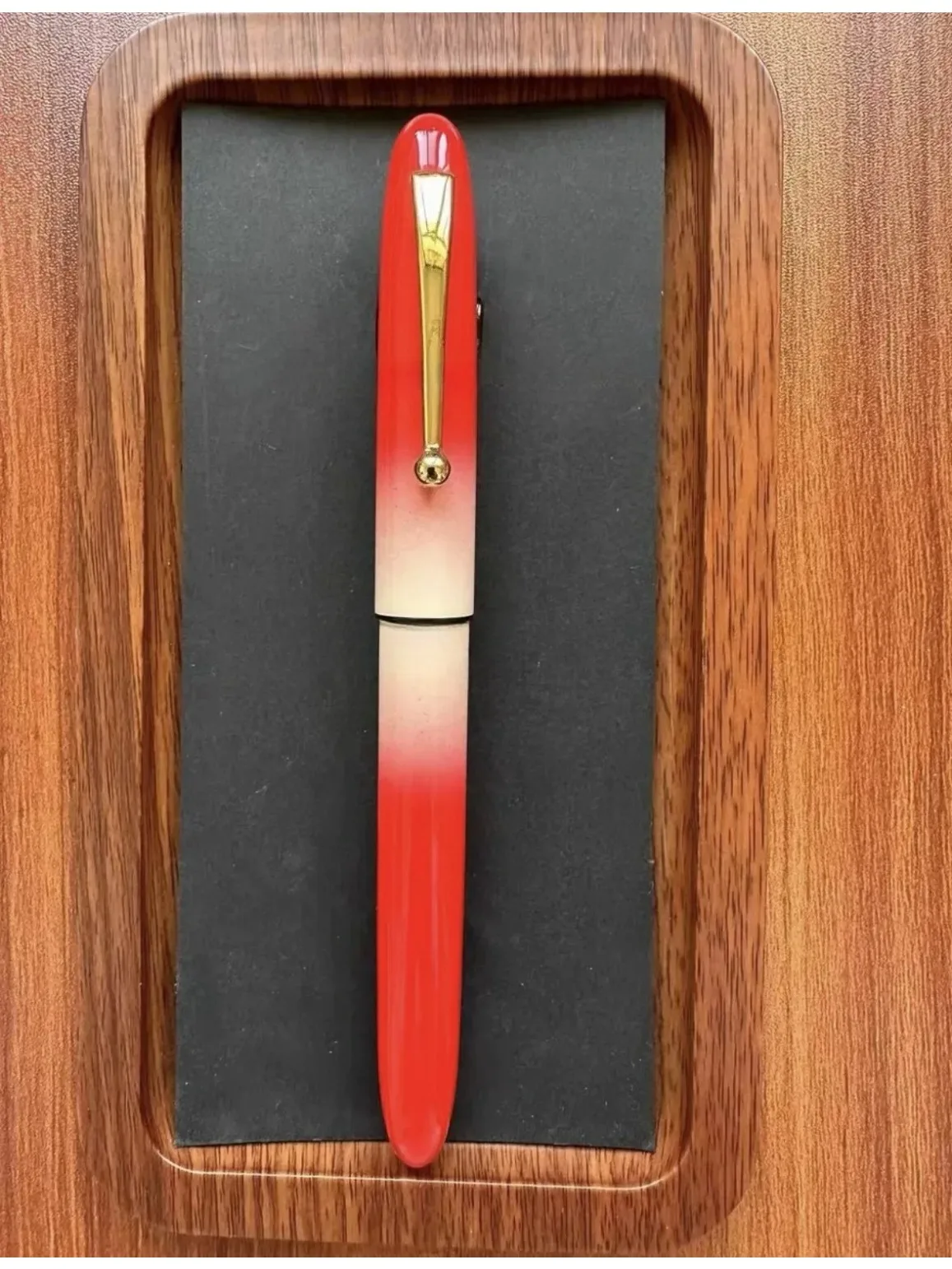 لا بنك الاستثمار القومي مجموعة أحمر أبيض التدرج ورنيش الحرفية النحاس قلم حبر فقط حامل قلم للطيار 74/742/743 بحار 14K/21K البلاتين 3776