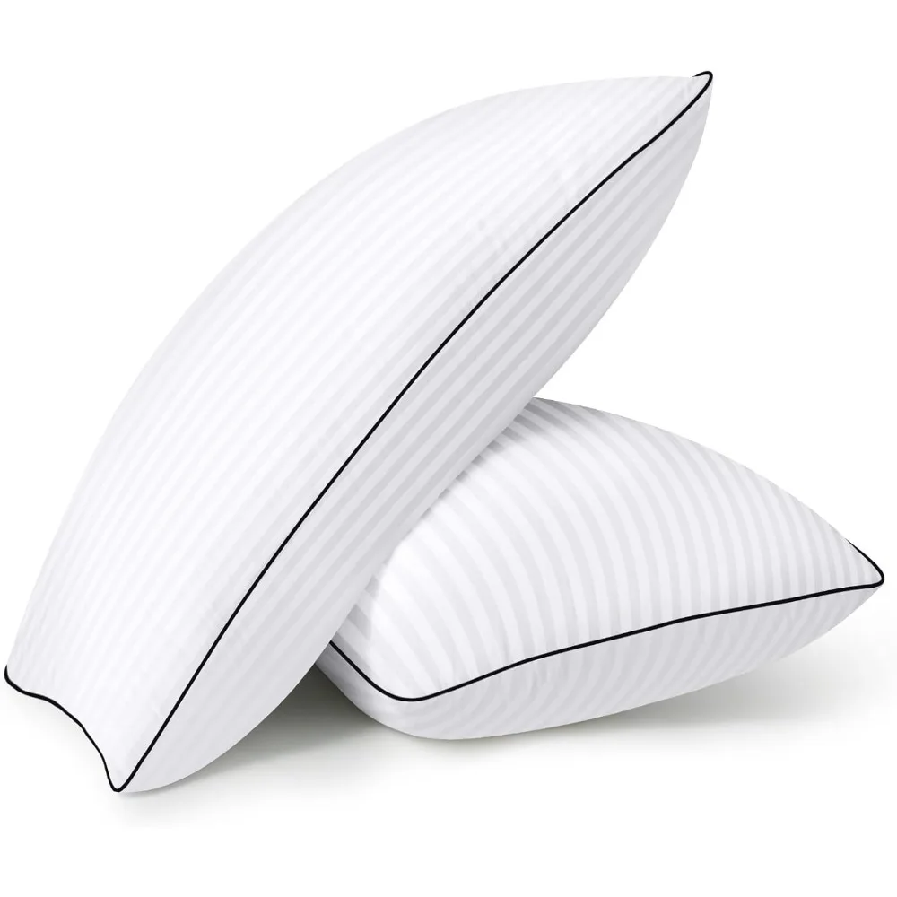 

Bed Pillows Queen Size Set of 2 for Sleeping - Luxury Hotel Pillows, Soft & Supportive Down Alternative Microfiber