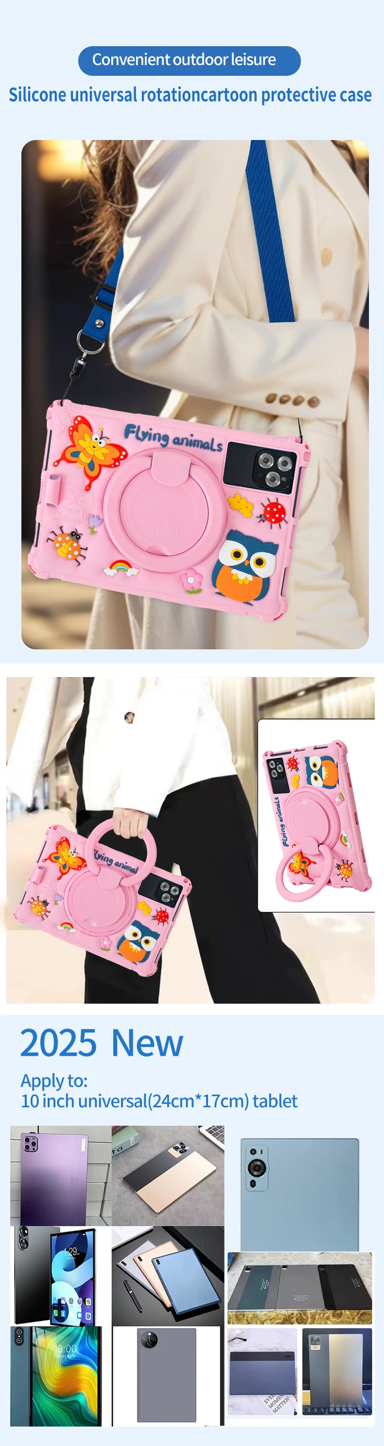 New 10.1-inch Children's t Android 13 Kid Tablet 8GB RAM 64GB ROM, Octa Cor Processor Kidoz Pre Installed Parental Control