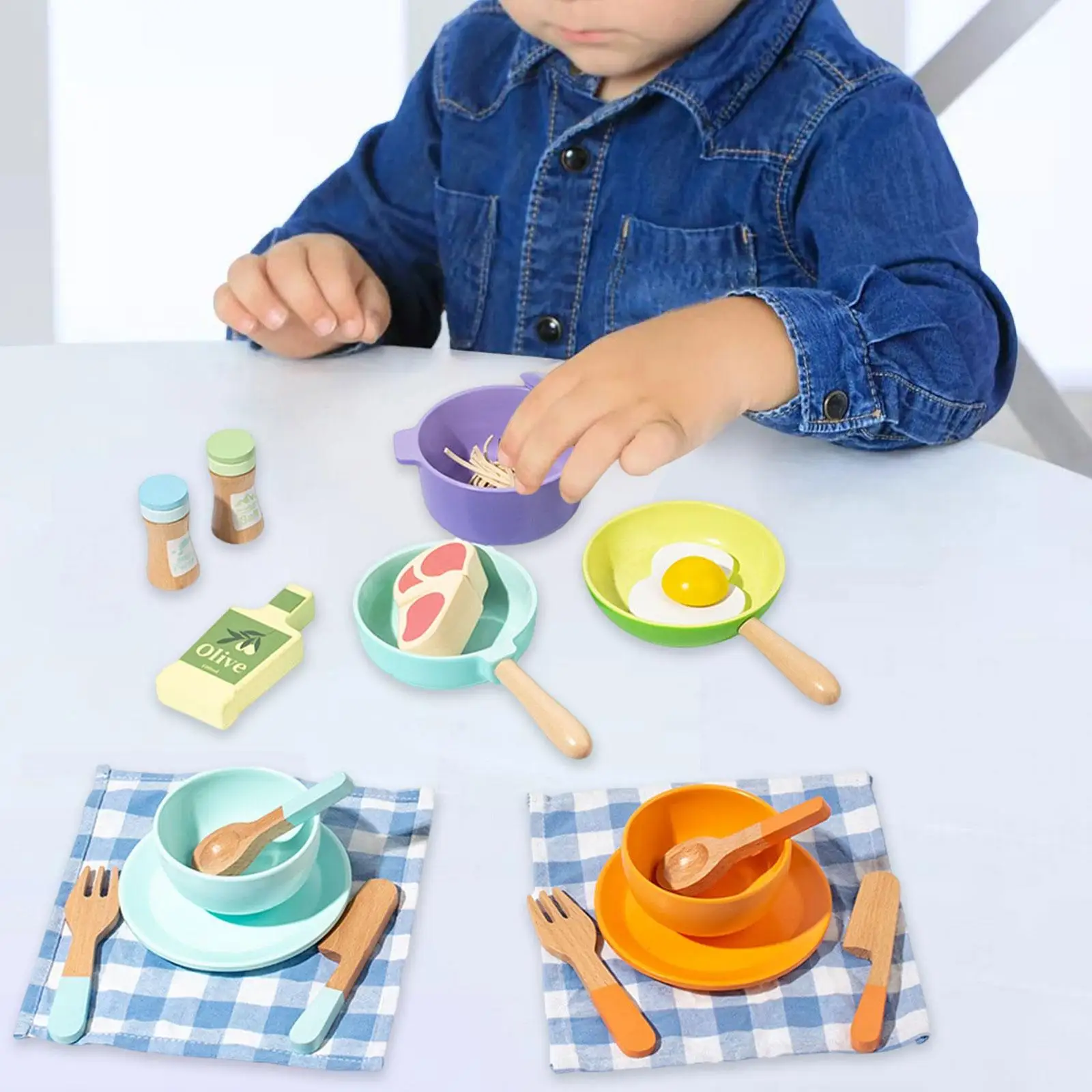 

Kitchen Toys Set Role Play Party Favors Early Learning Pretend Play Kitchen Accessories for Age 3+ Years Boys Girls Kids Gifts