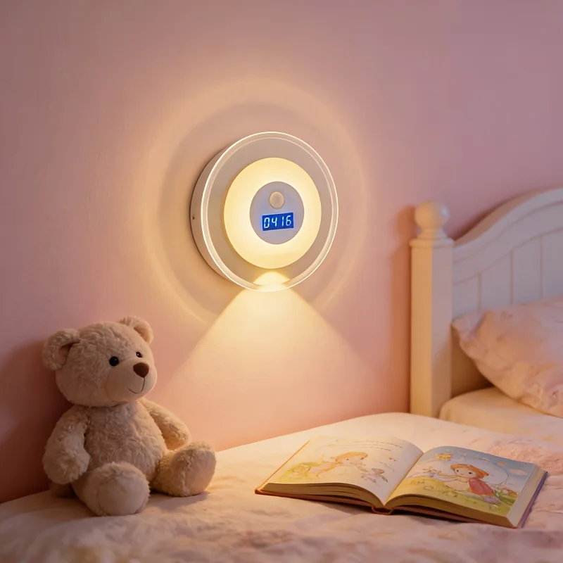 

Умный светодиодный ночник с датчиком движения, датчик освещенности, умный датчик движения с таймером, светодиодная лампа-ночник, датчик движения