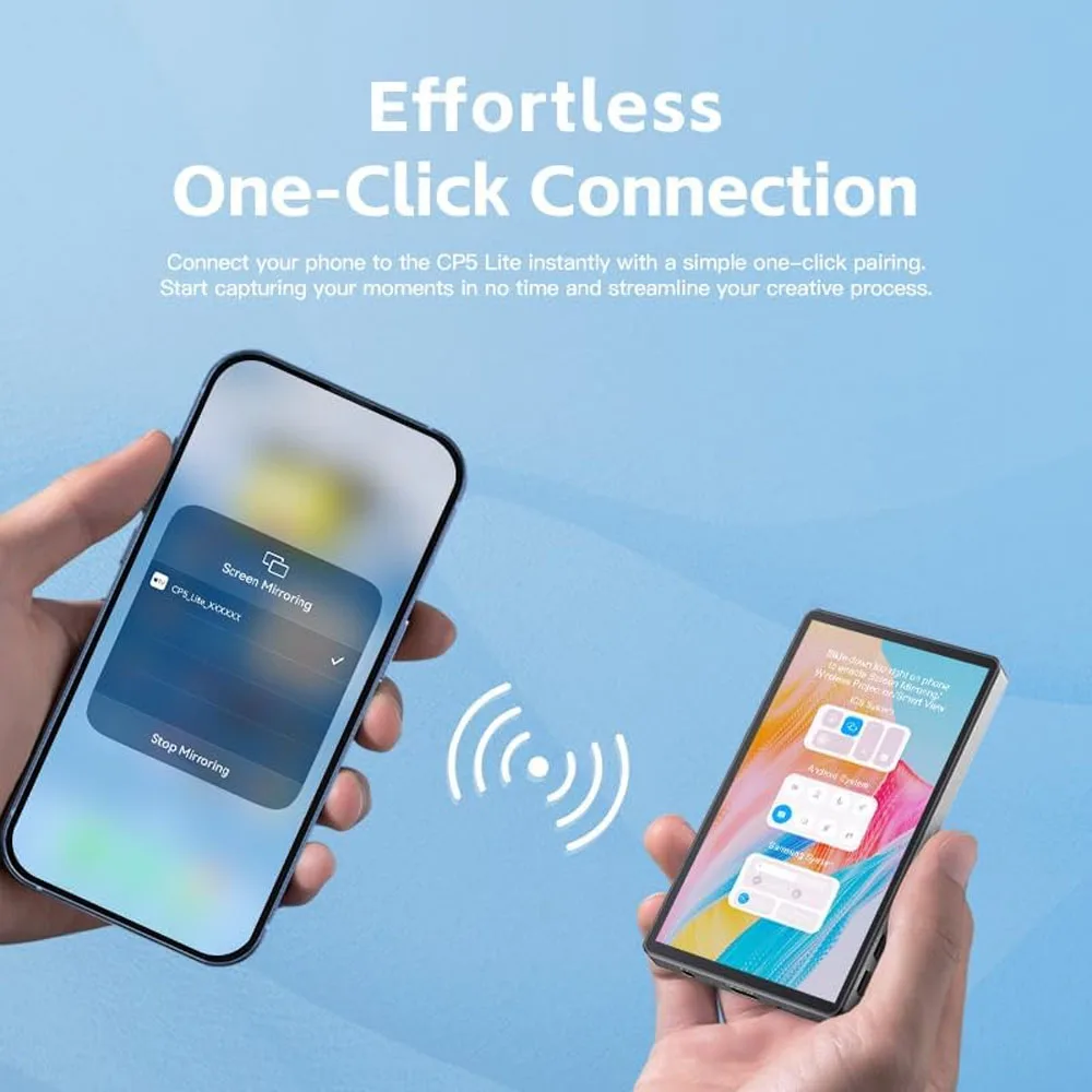 Magnetic Selfie Screen for iPhone WiFi Selfie Monitor with Remote Control Portable 1500mAh Power Bank for Travel