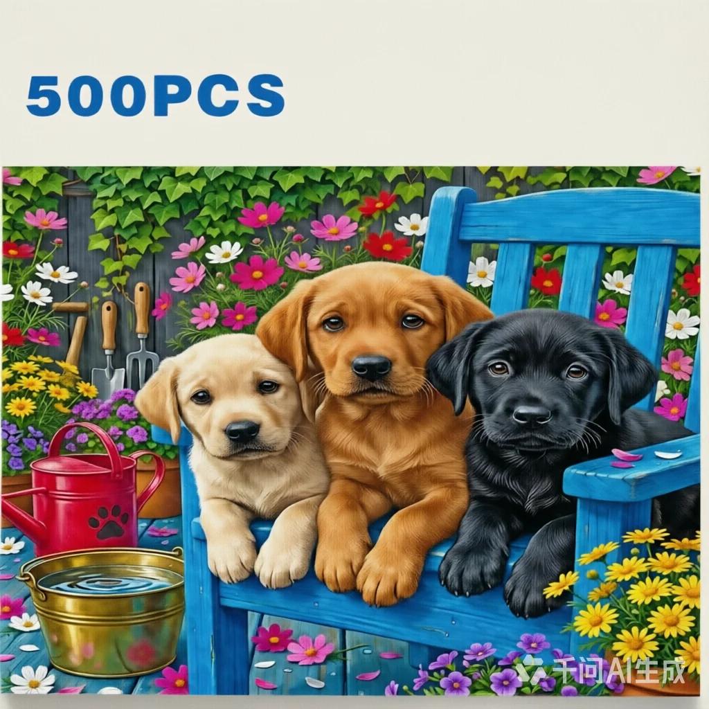 Cute Dog Jigsaw Puzzle 500/1000/1200/2000Pcs Adult Kids Toy Funny Puppy Chef Garden Travel Art Gift Family Game Educational
