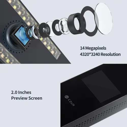 CZUR Aura Pro Portable Book Scanner Document Max A3 Size with Smart OCR Led Table Desk Lamp for Family Home Office - Image 2