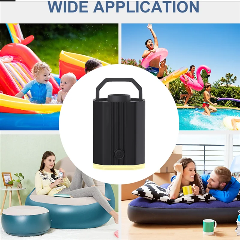 Bomba infladora AA96, fuente de alimentación integrada, cojín de aire rápido USB, anillo de natación, sofá inflable, bomba de carga eléctrica inalámbrica