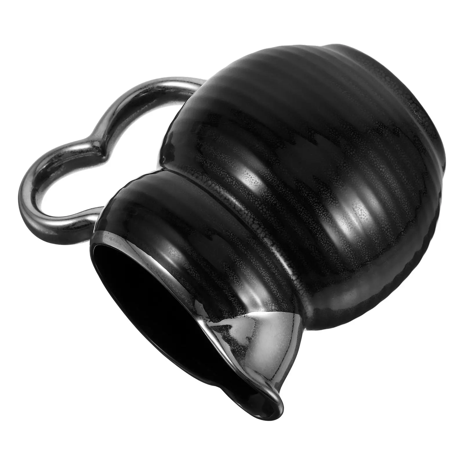 

Ceramic Small Milk Pitcher Cloud Pattern Black Gold Glaze Fine Workmanship Creamer Ideal Tea Dinner Party Coffee Milk Dispenser