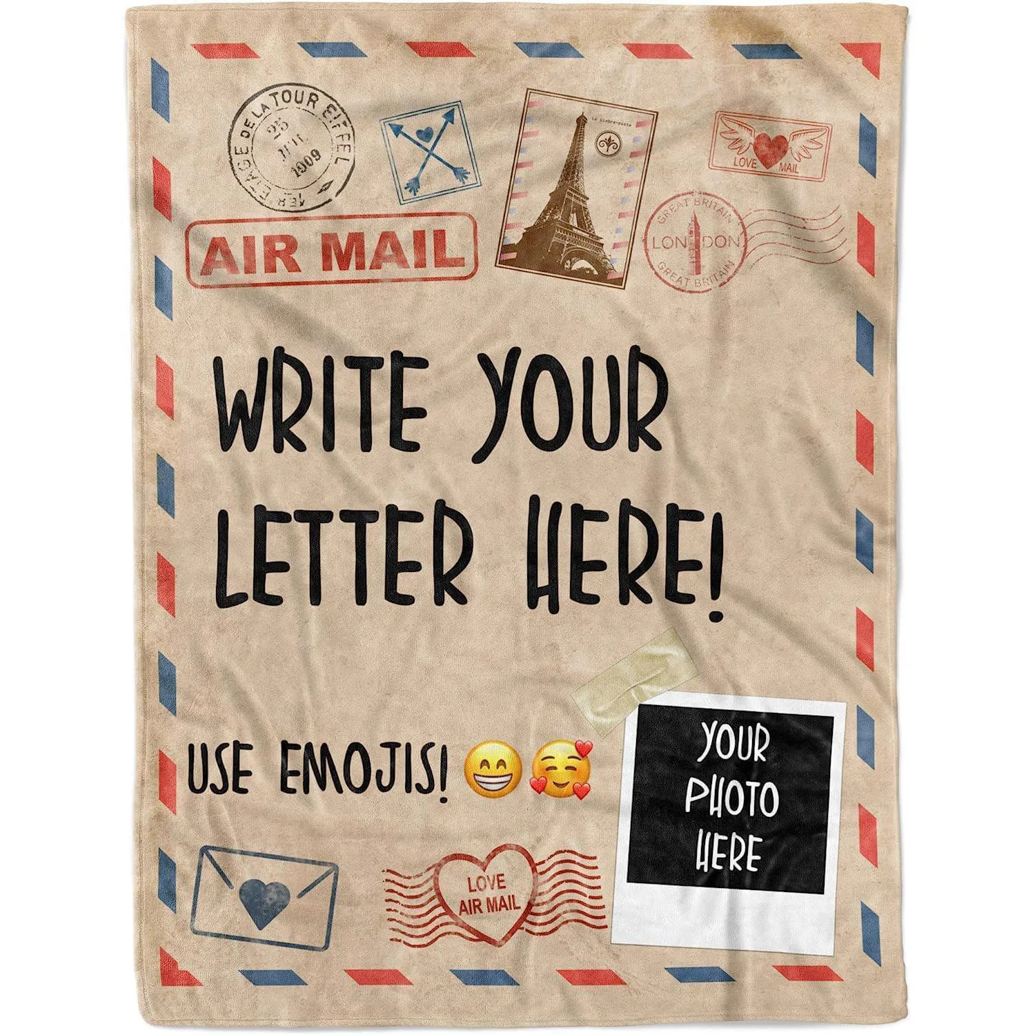 Personalized Letter Blanket Throw Fleece Custom Love Gift Present to My Daughter Son from Mom Customized Husband Wife