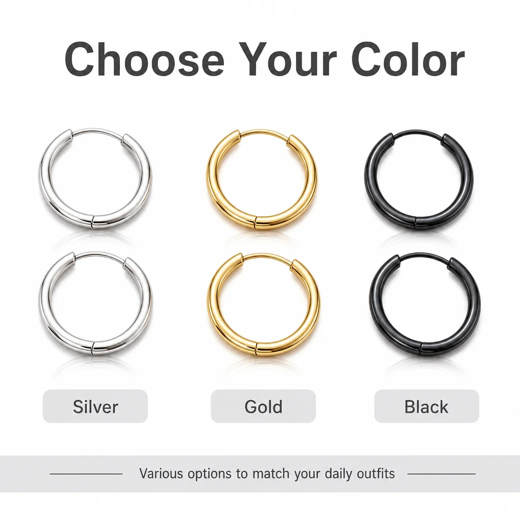 Clicker Ring Seamless - 2/10 Pezzi Anelli Chirurgici in Acciaio