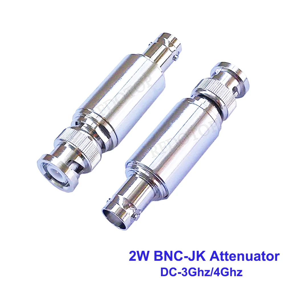 2W BNC-JK RF Attenuator DC-3Ghz/4Ghz BNC Male Plug to Female Jack RF Coaxial Power 50ohm 1/2/3/5/6/10/15/20/25db/30db/40db/50db