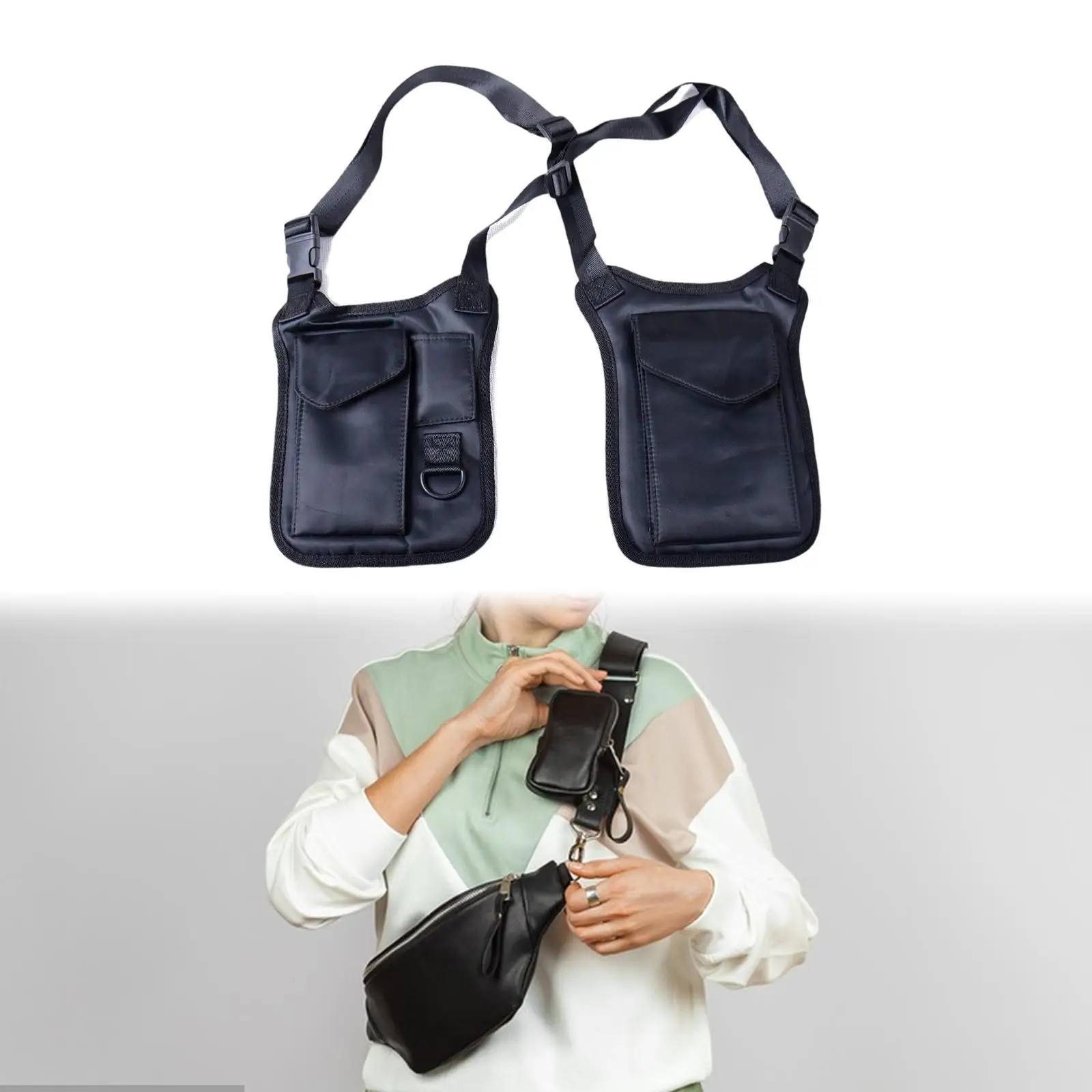 Hidden Underarm Shoulder Bag Underarm Strap Wallet for Costume Parties