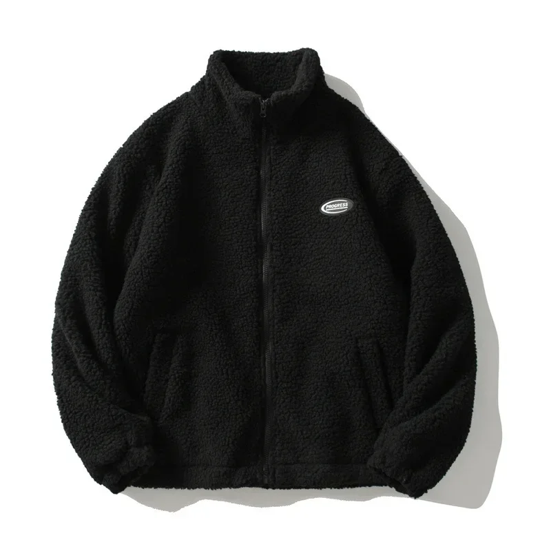 

Pop Cityboy Japanese Style Cotton Padded Coat For Men Winter Fleece Lined And Thickened Korean Style Wool Jacket Loose Fit Trend