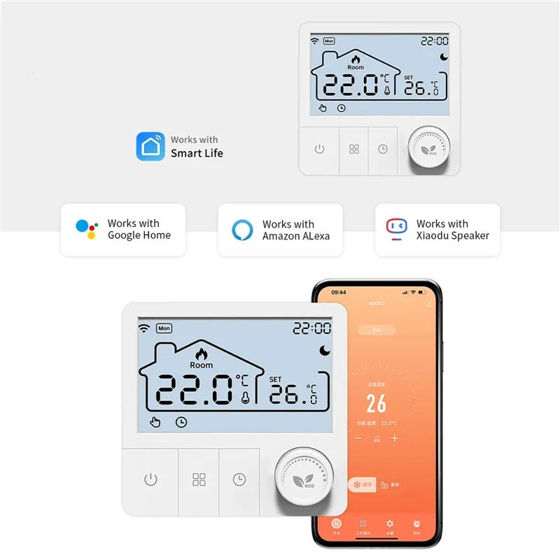 Tuya Smart Home Wifi Heating Thermostat Wireless Automatic Thermostat Wifi Thermostat Temperature Controller Alexa Google Home