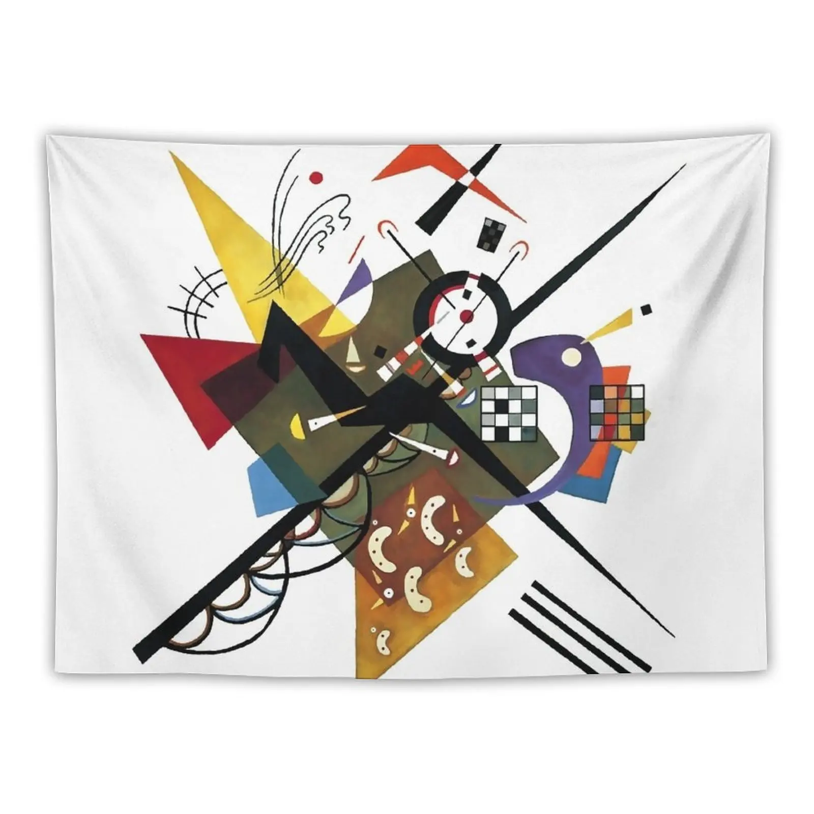 New Kandinsky 1923, Sur Blanc Tapestry Decorations For Your Bedroom Bathroom Decor Wall Tapestry Tapestry On The Wall