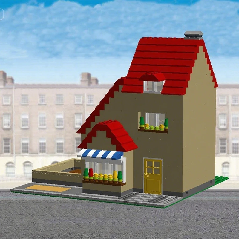 

583pcs MOC Creator Modular Streetscape Model Building Blocks Architecture Toys Christmas Gift Education DIY Creative Brick Kids