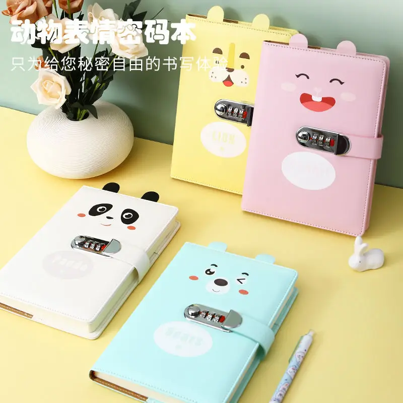 Password lock handbook A5 notebook multifunctional with lock diary thickened notepad simple student stationery