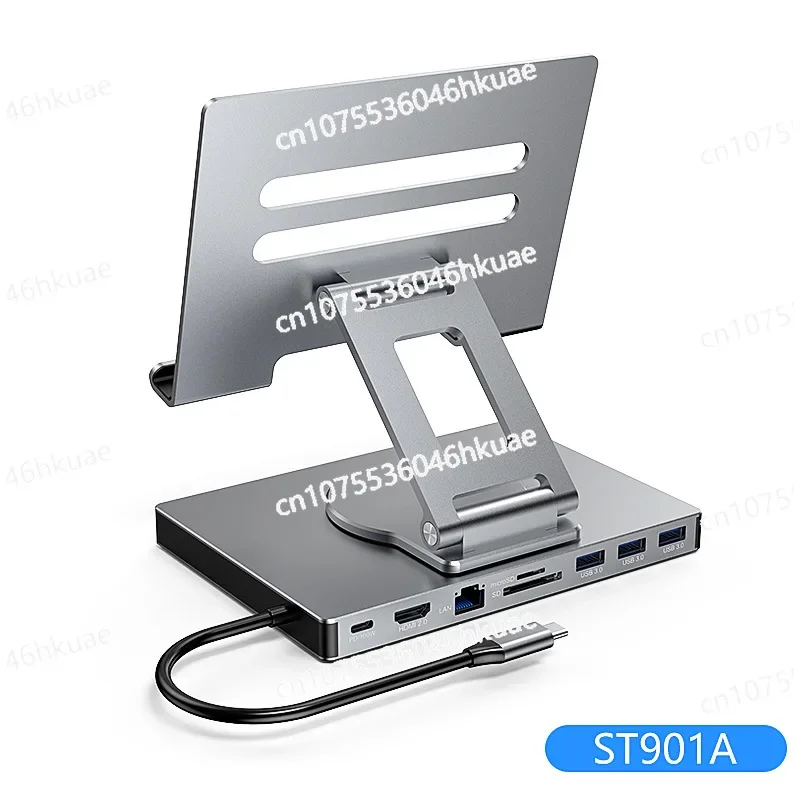 Type-c Docking Station 4k60hz Gigabit Network Port Usb3.2 Splitter Mobile Phone Tablet Rotating Bracket