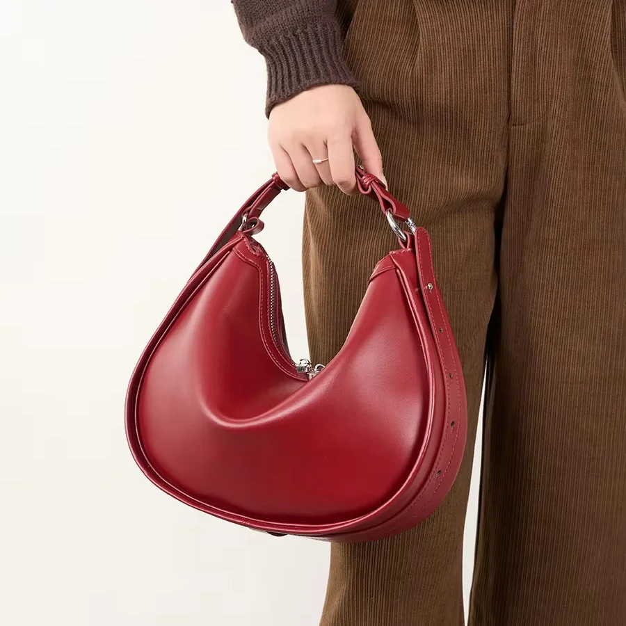 New Fashion Genuine Cowhide Leather Women's Handbag Female Vintage Shoulder Luxury Bags High Quality 2026 Crossbody Bags