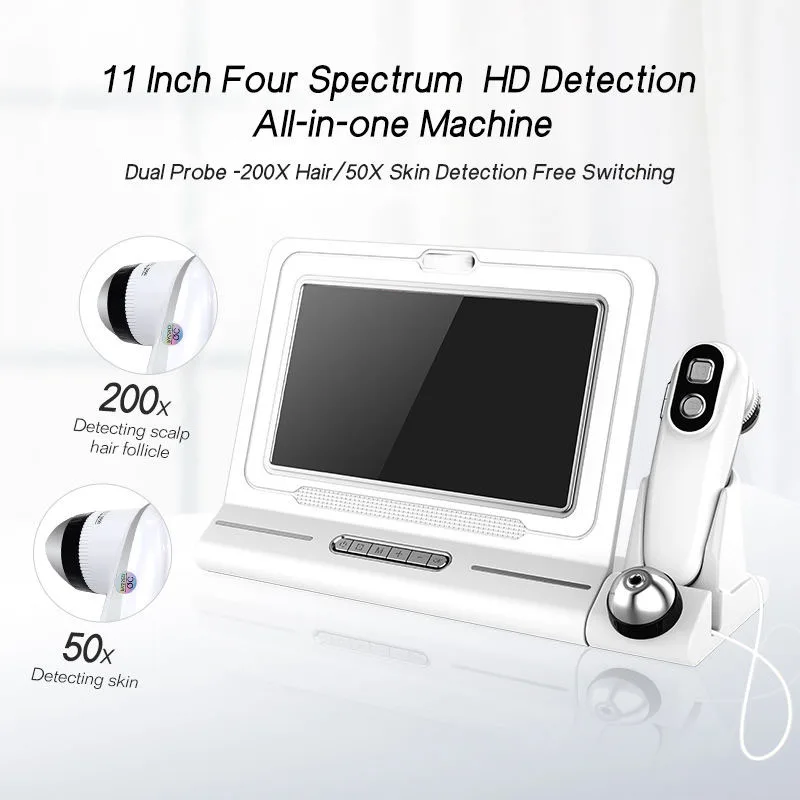 Eight Core Four Spectral Head High-definition Screen Integrated Machine Detector, Hair Follicle, Hair and Skin Detector