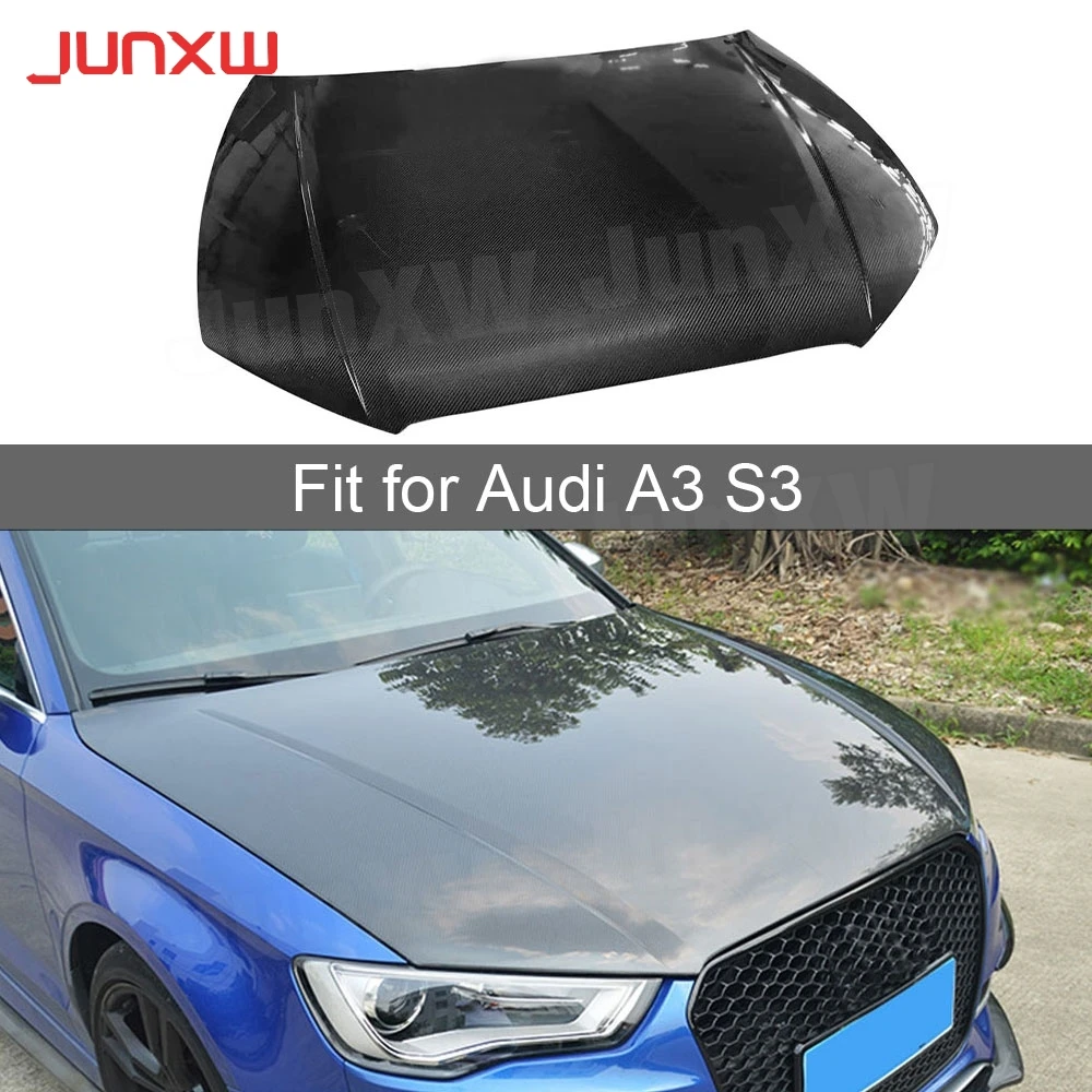 

Carbon Fiber Front Engine Hood Vent Cover For Audi A3 S3 2013 2014 2015 2016 2017 2018 Car Bonnet Hood FRP Cars Accessories