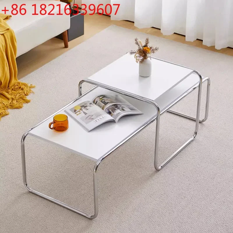 YAO Stainless Steel Simplicity Coffee Table Modern Design Metal Unique Coffee Table Advanced Sense Nordic Mesa Centro Home Furni