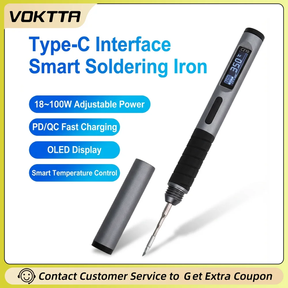 

Smart Soldering Iron Dc9~20V Portable Constant Temperature Soldering Station Soldering Pen Type-C Soldering Iron