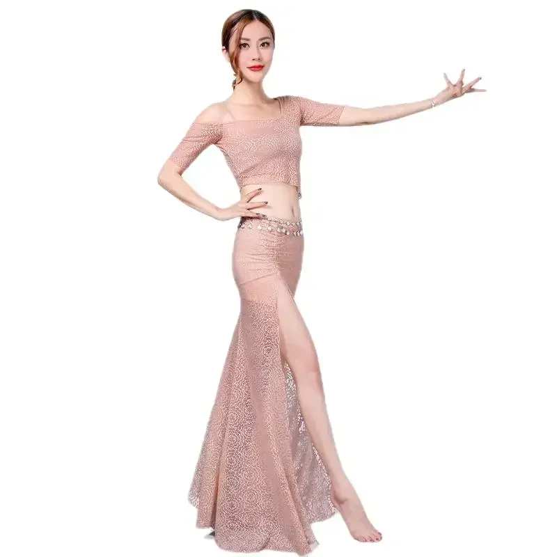 Oriental Dance Suit Top Long Sleeve Split Skirt Practice Clothes Female Elegant Shirt Profession Performance Clothing Set