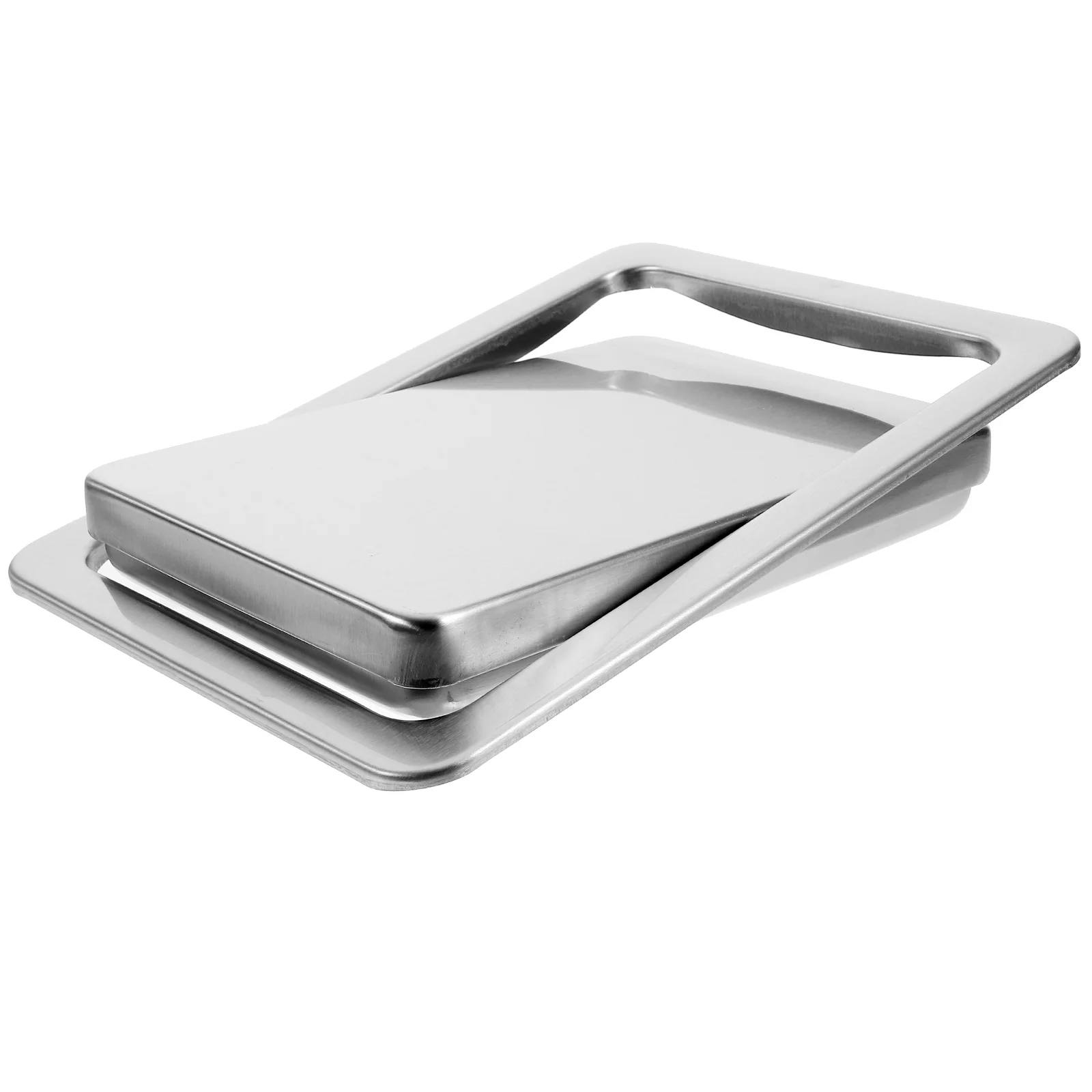 

Recessed Trash Bin Lid Flap Can Tray Accessories Garbage 430 Stainless Steel Cover Baby Storage Bins