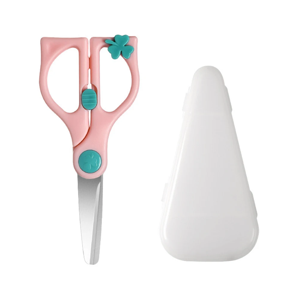

Stainless Steel Baby Food Scissors Portable Toddler Shear Vegetable Kitchen Gadget Infant Fruit Meat Pizza Bread Noodles