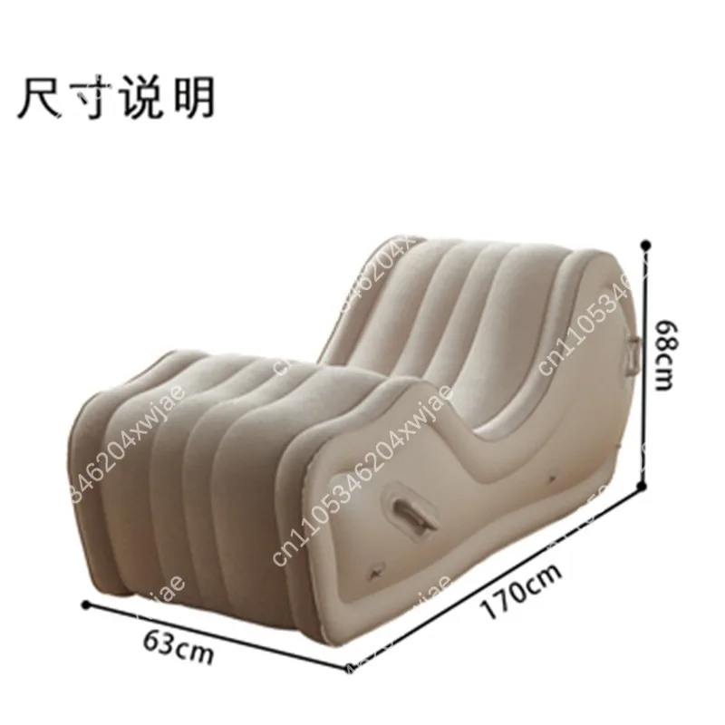 Adult Single Automatic Inflatable Lounge Chair Portable Air Sofa Mattress Cushion For Outdoor Camping Rest Sleeping Leisure Tool
