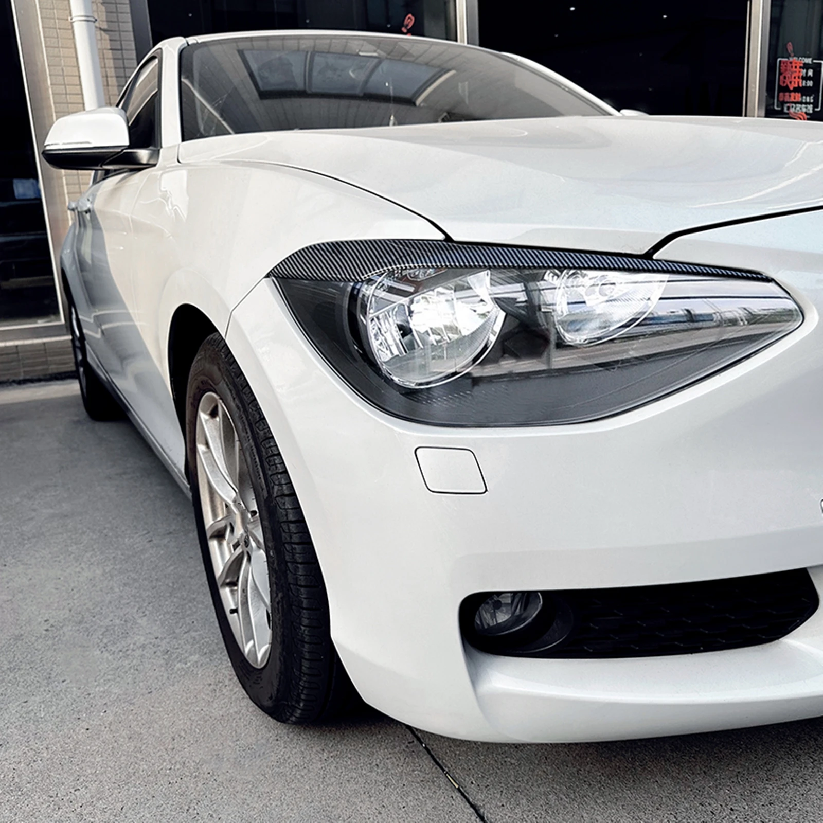 Head Light Lamp Cover Trim Headlight Eyebrow Headlamp Eyelid For BMW 1 Series F20 F21 116i 118i 120i 125i M135i M140i 2011-2015