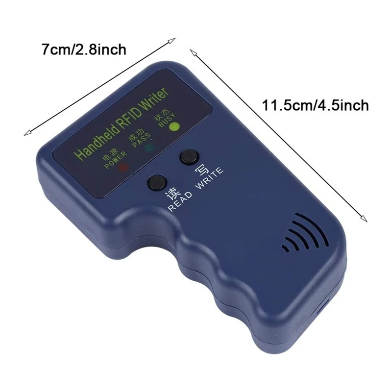 Handheld 125Khz RFID ID Card Writer Reader For Access Control With 5 Labels Supports EM4100/EM410X