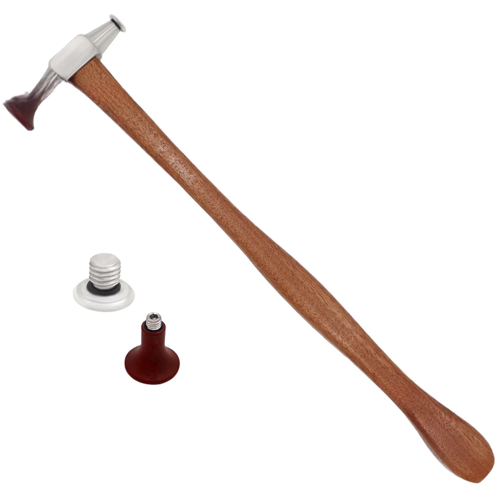 

Stainless Steel Dent Repair Hammer with Ergonomic Wood Handle Designed for Auto Body and Sheet Metal Applications