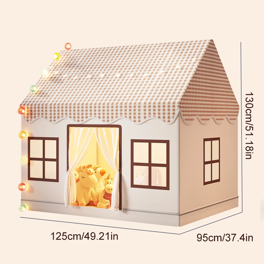 Kinderkasteeltent Speelhuisje Binnen Buiten Sprookje Prinses Kasteel Speeltent Kindercadeau Speelgoedhuistent (enkele tent)