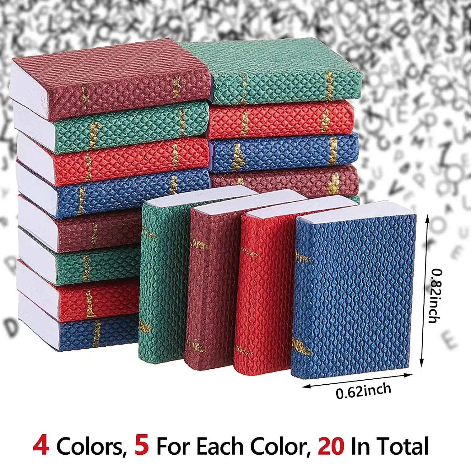 ◆♦Top Rated-20 Pieces 1:12 Scale Miniatures Dollhouse Books Timeless Miniatures Books Dollhouse Decoration Accessories