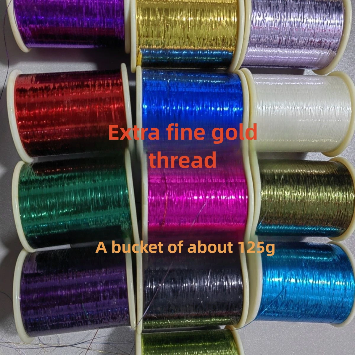 125g with Shine Golden Thread Yarn Clearance Sale Glitter Fly Thread Metallic Tinsel Tying Thread Super Slim Yarn Accessories