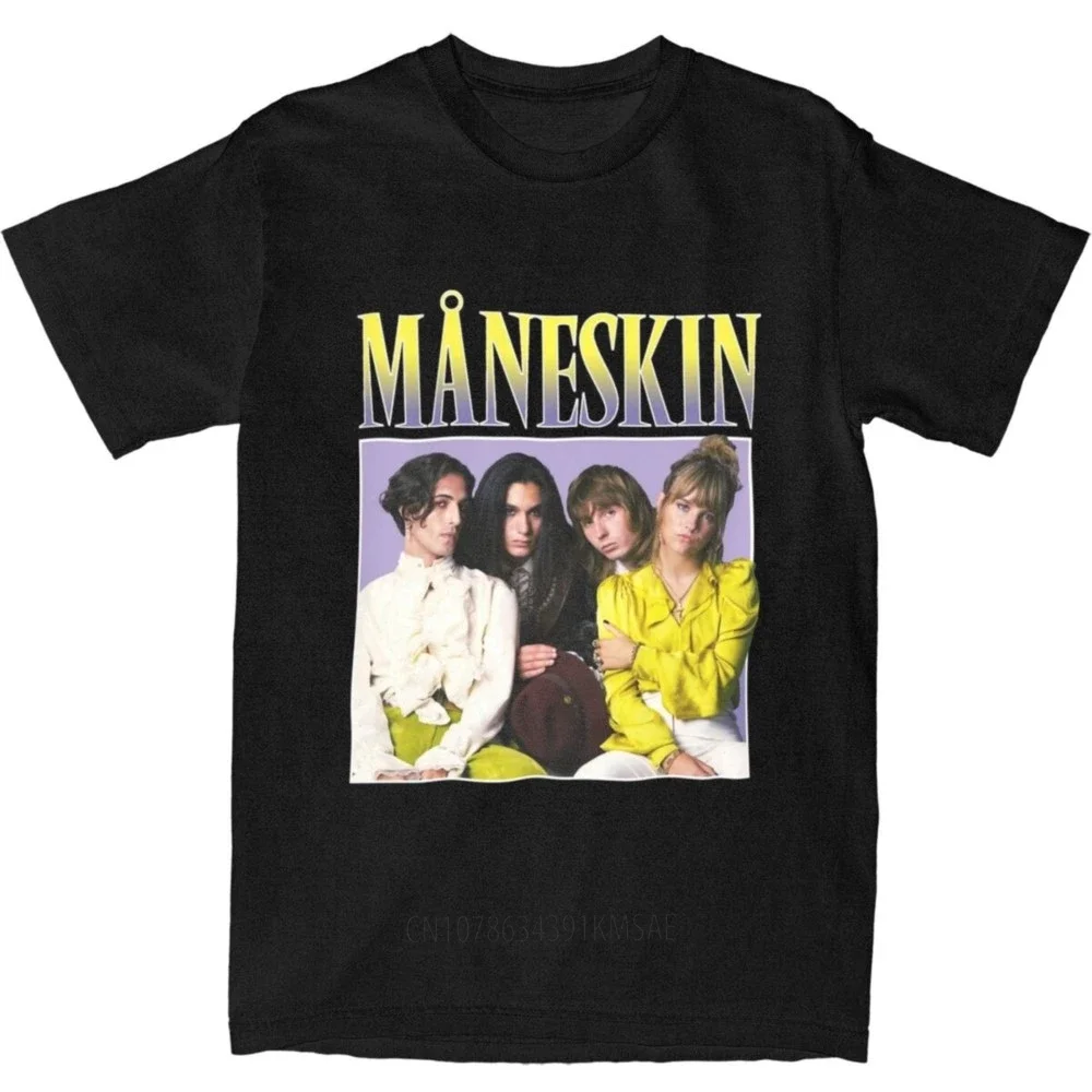 New Arrival Men Women's Maneskin Eurovision T Shirt Accessories  Cotton T-shirt Clothes Fashion Tees