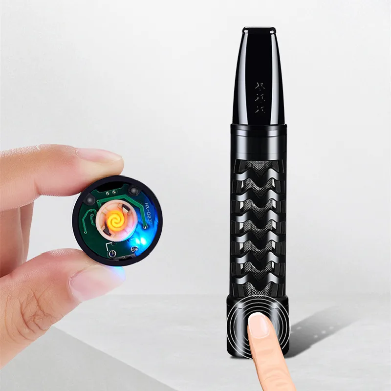 2022 New Metal Material Personality Environmental Protection Ashless Car Cigarette Holder Lighter Cigarette Accessories Men Gift