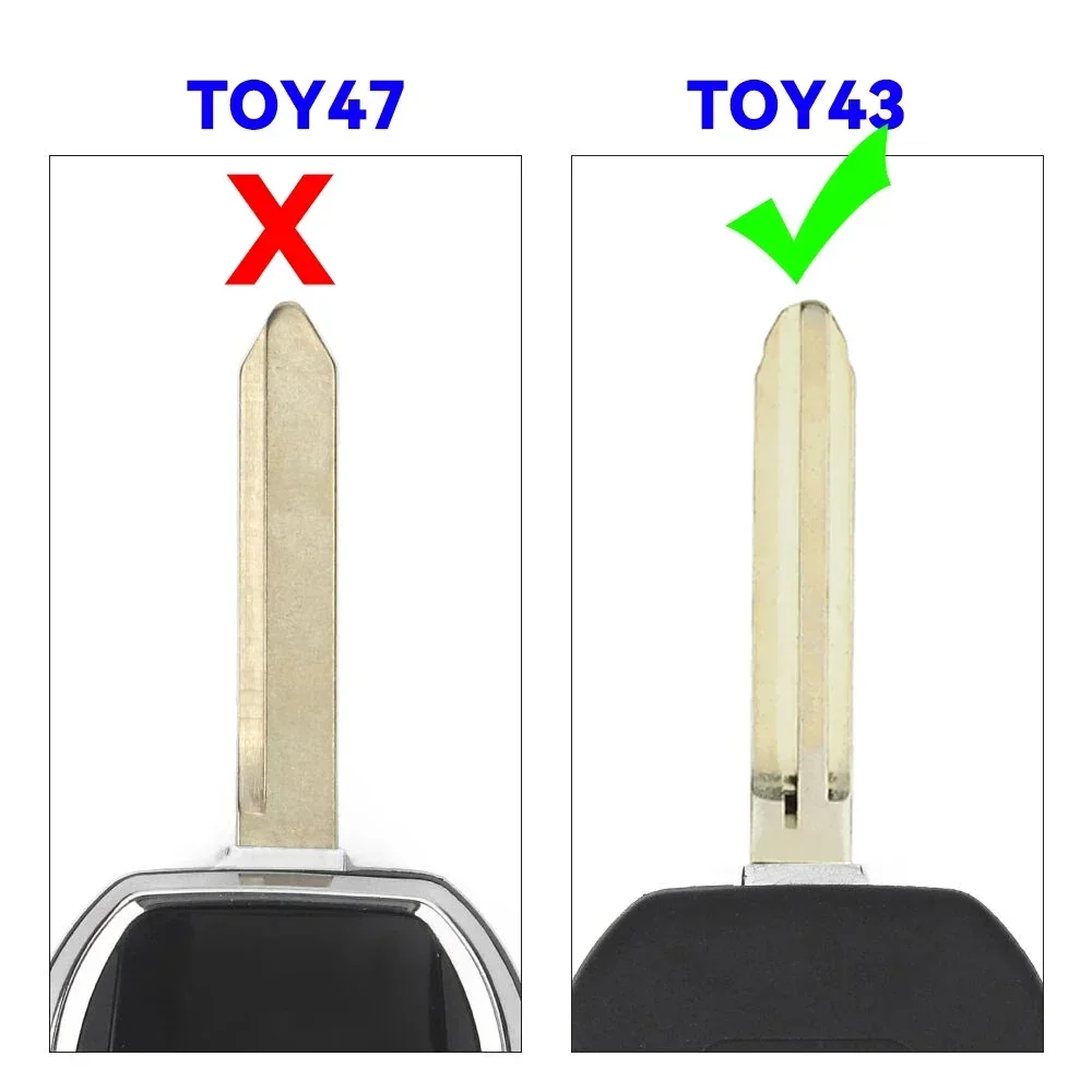 KEYYOU 1PCS Modified Remote Car Key Shell Case For Toyota Yaris Carina Corolla Avensis Folding Flid Key Toy43 Blade