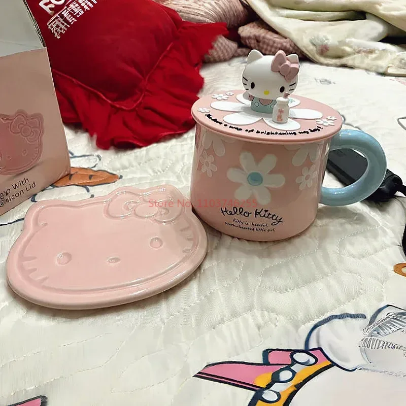 2024 Nowy Gorący Sanrio Anime Ceramiczny Czajniczek Kubek Śliczna Kreskówka Hello Kitty Kubek na Wodę Zestaw Wysokiej Wartości Dom Dziewczyna