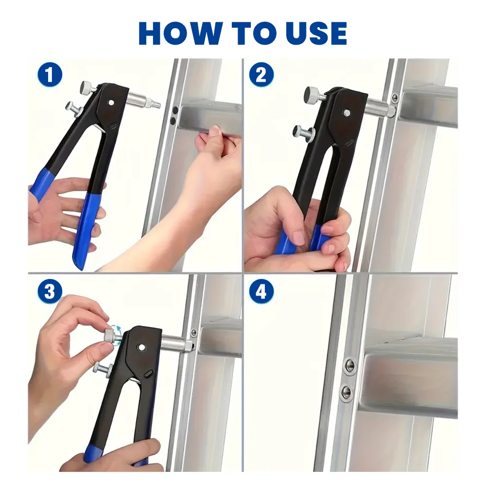 M3~M8 Manual Rivet Nut Gun M3 M4 M5 M6 M8 Multi-specification Home Riveting Machine,Cordless Pull Rivet Gun, Pull Rivet Tools