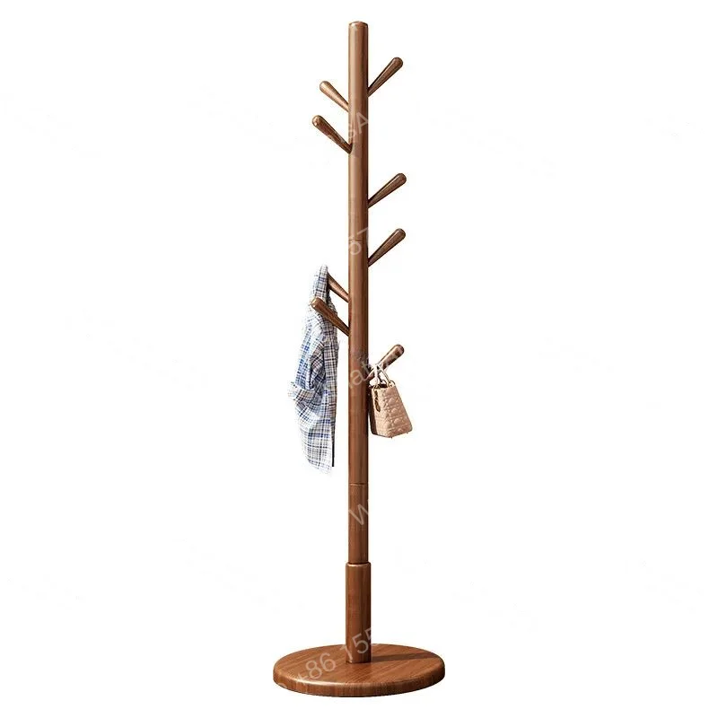 Autumn and Winter Solid Wood Clothes Hanger for Home Use Standing Garment Rack for Bedroom and Office