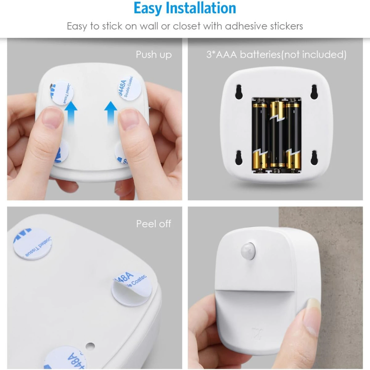 La più recente luce notturna con sensore di movimento luminosa, comoda e sicura: LED ideale a batteria senza fili per illuminare spazi scuri