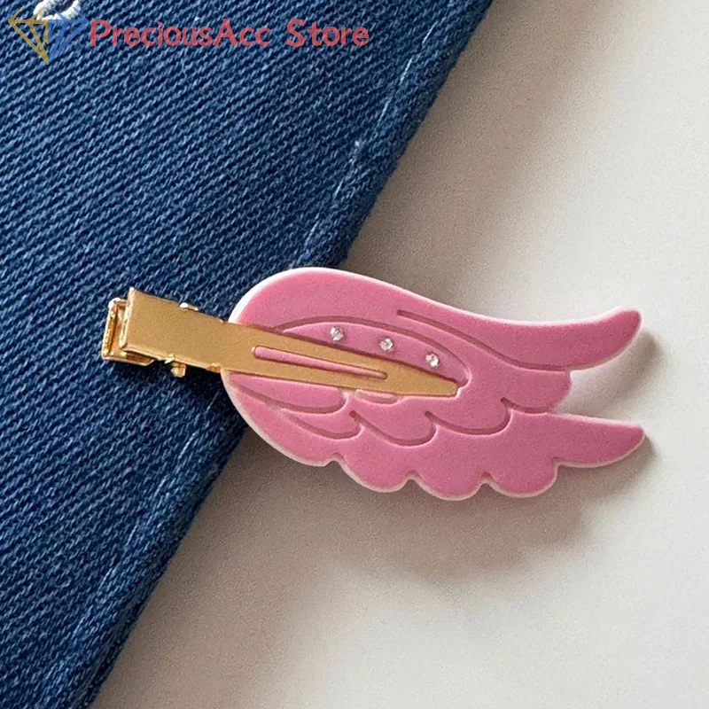 Traceless Hair Pins Cute Wings Hairpin Fun Hairpin Dopamine Cosmetic Clip Side Broken Hair Bangs Clip Hair Accessories