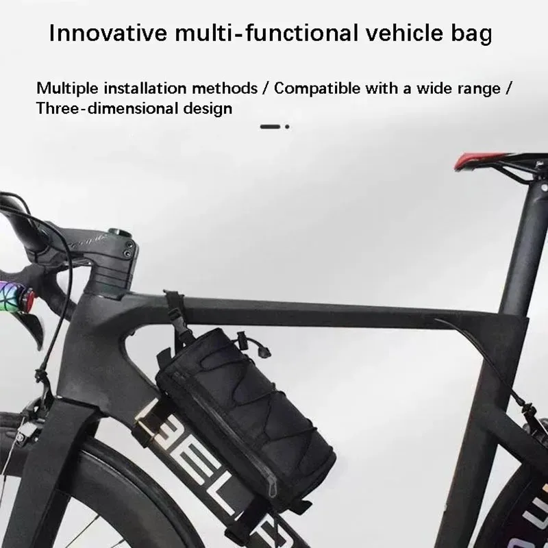 2L Bike Front Bag Large Capacity Storage Waterproof Multifunction Cycling Handlebar Bag Road MTB Bicycle Frame Tube Bag