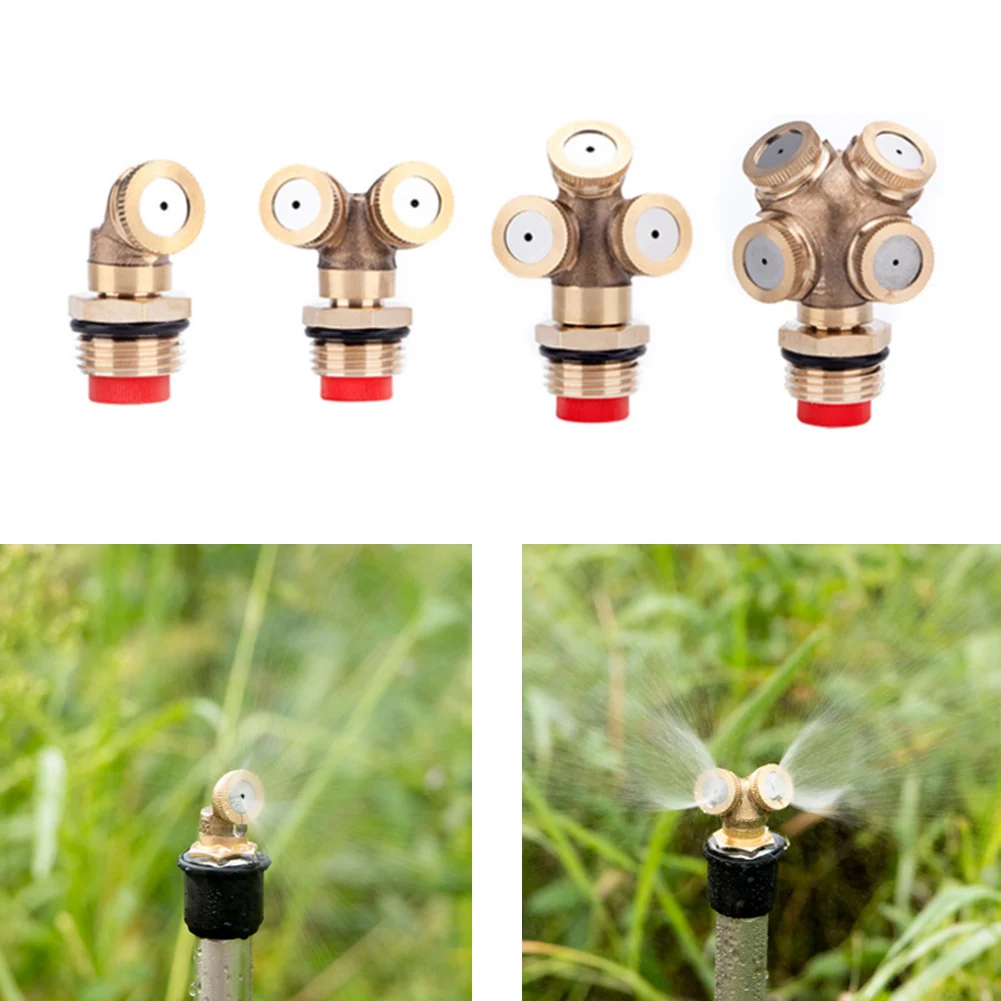 

New Brass Mist Spray Nozzle Misting Fog Nozzle With Filter Cooling System Garden Water Irrigation Sprinkler Fittings Hot Selling