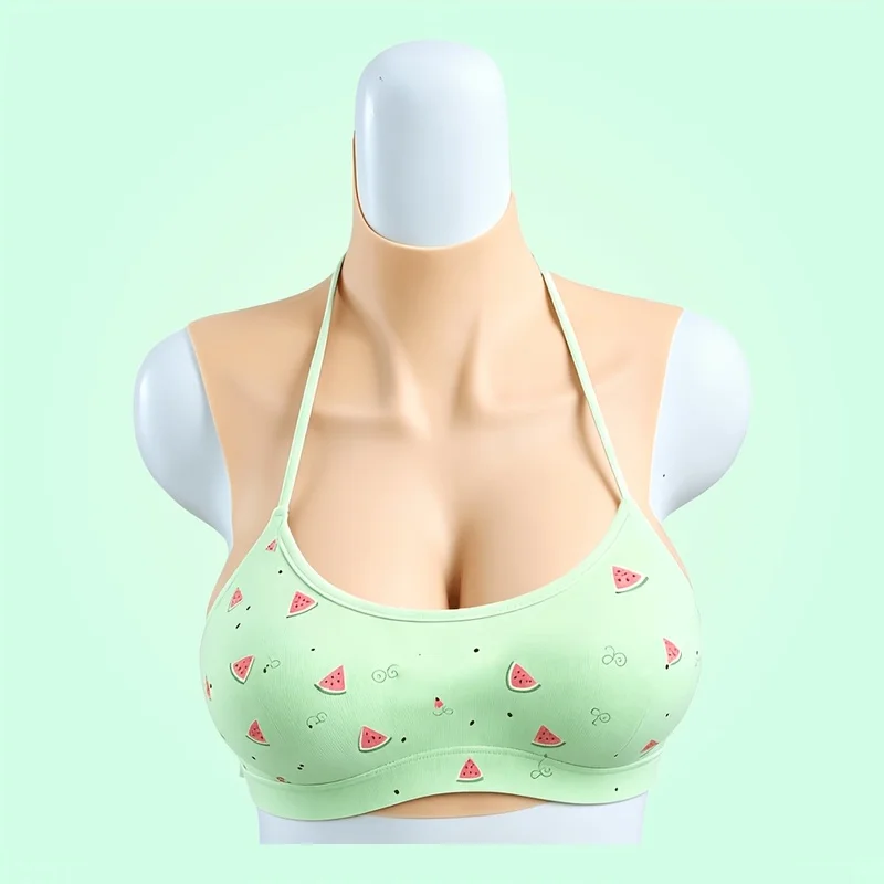 Silicone Chest Armor Plate - Soft Lightweight Breast Suitable for Daily Wear, Post-Surgery, Stage Costumes & Movie Props