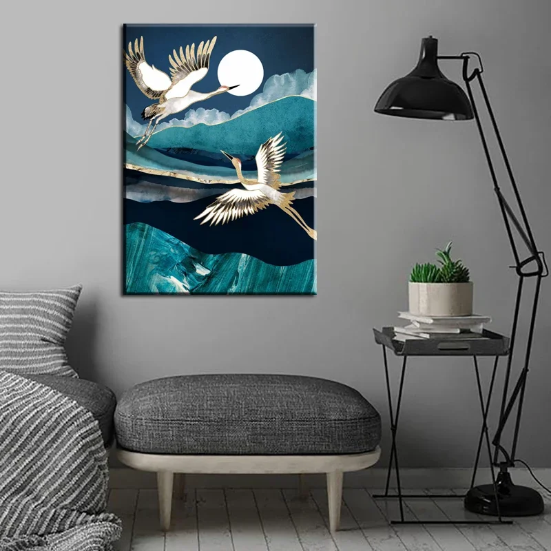 Wall Art Canvas Prints Landscape Painting SpaceFrog  Japanese Nature Home Decor Picture Morden Living Room Mural Interior Art