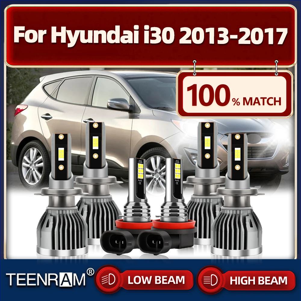 

H7 LED Headlights Canbus 60000LM Car Headlamps Bulbs 6000K CSP Chip Auto Fog Lights 12V For Hyundai i30 2013 2014 2015 2016 2017